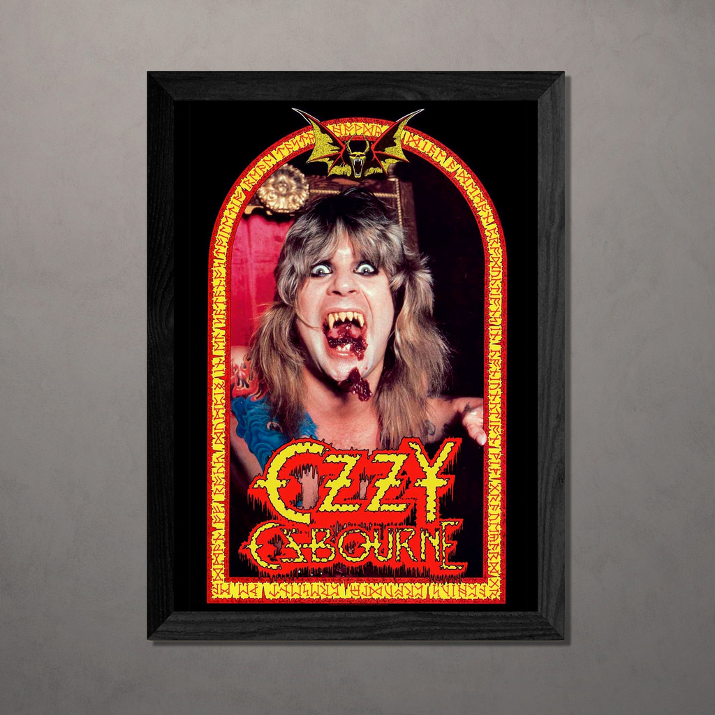 Quadro Decorativo Ozzy Osbourne Speak Of the Devil A4 Com Vidro
