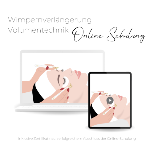 Profi Online Schulung für Volumenwimpernverlängerung