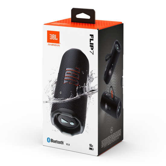 Caixa Bluetooth JBL Flip 7 à Prova d´Água Preto - JBLFLIP7BLKBR