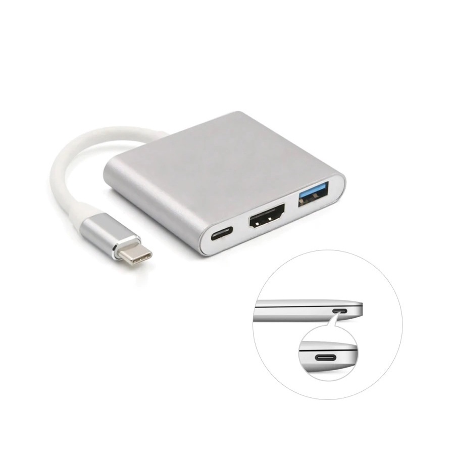 Adaptador Usb-c Para Hdmi Usb Macbook iPad Dell Hp S22