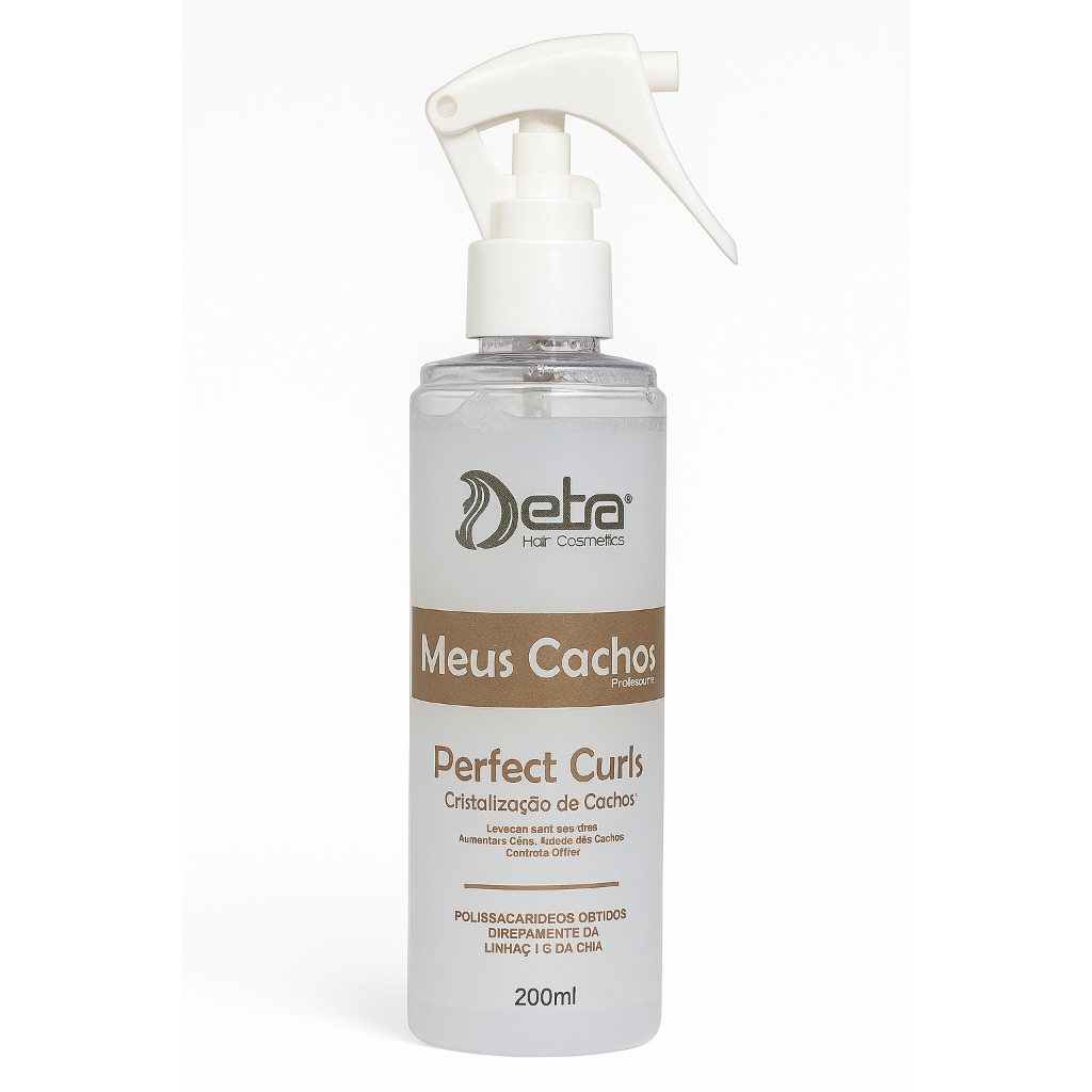 Cristalizador Umidificador Leave-in sem Enxague Meus Cachos Detra Cosmetico 250ml Controla o Frizz