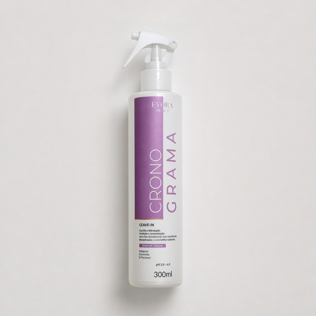 Leave-in Profissional Évora  300ml Cronograma Capilar Antifrizz Proteção Térmica Hidratação Brilho Intenso