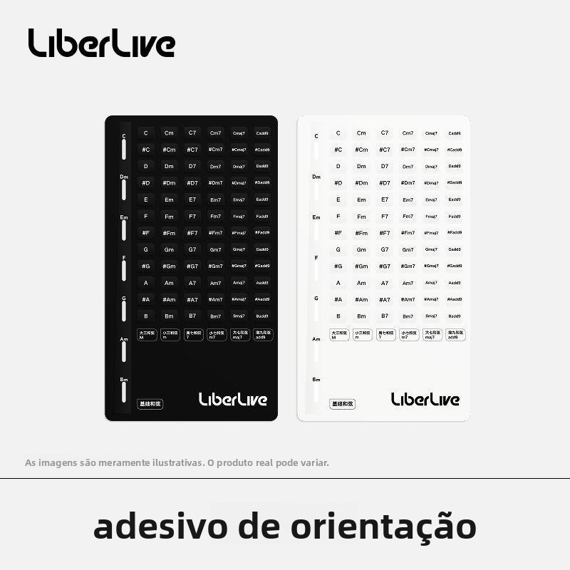 LiberLive Chord Guide Adesivo Adequado para LiberLive C1 Stringless Guitar Iniciante Chord Learning Adesivo Auxiliar