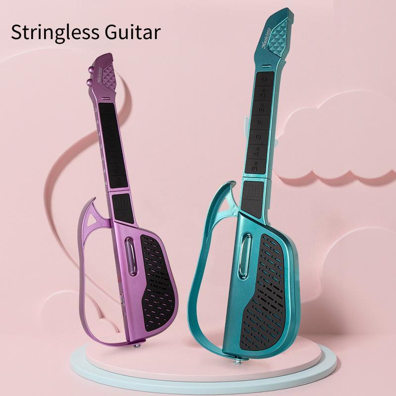 Crianças inteligente eletrônico Stringless bloco automático guitarra brinquedo dobrável