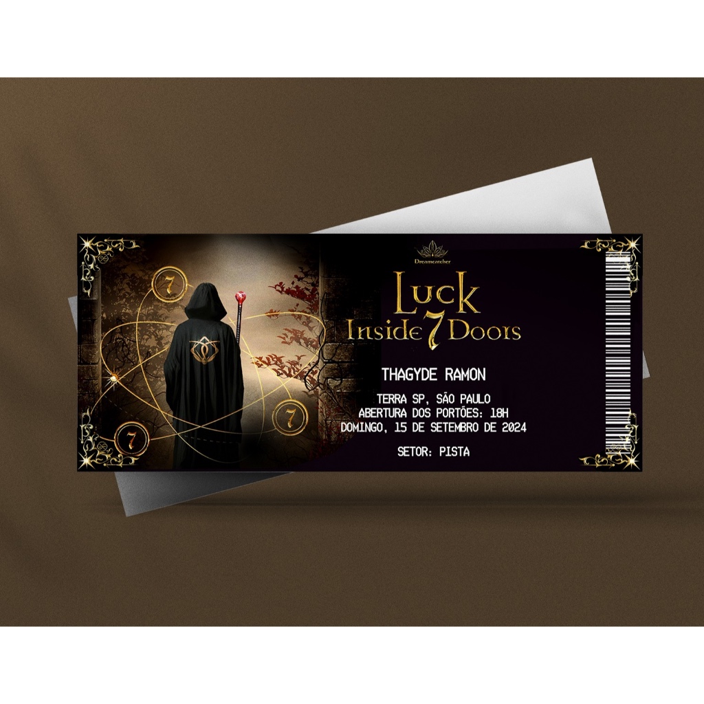 Ingresso Holográfico Personalizado Dreamcatcher 2024 World Tour - Luck Inside 7 Doors