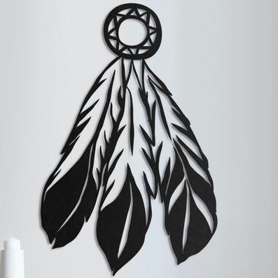 Aplique de Parede vazado Mdf Apanhador de sonhos Dreamcatcher Quadro decorativo xamã
