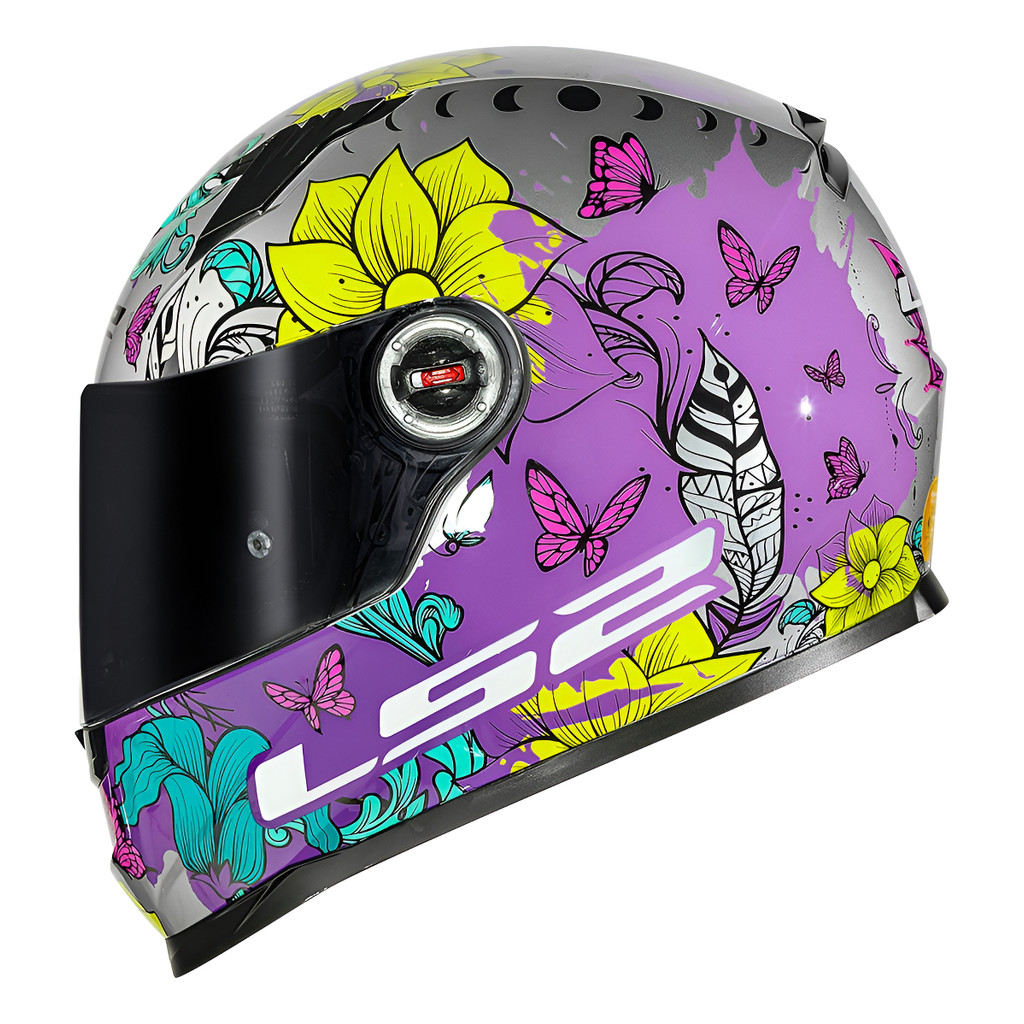 Capacete Ls2 Classic Dreamcatcher Cinza Cor Cinza-escuro Tamanho Do Capacete 54 Brilhante