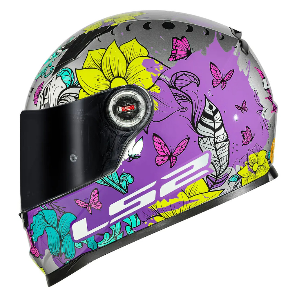 Capacete LS2 FF358 Dreamcatcher Prata Amarelo