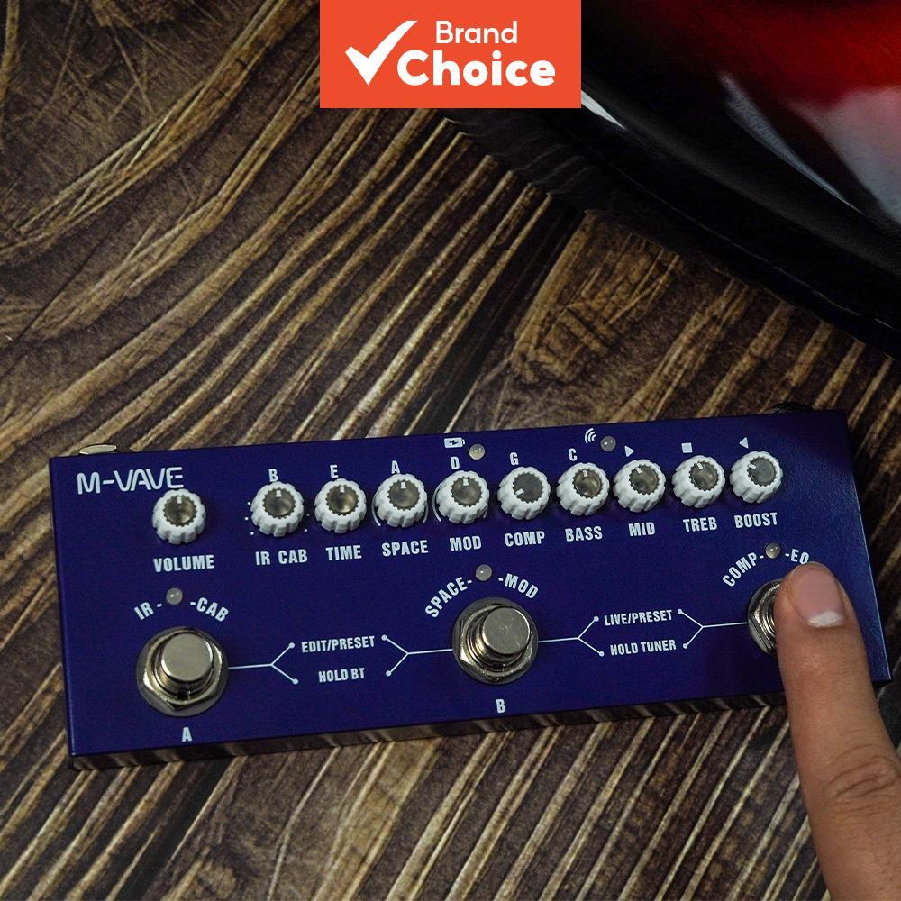 M-VAVE CUBE BABY Bass Pedal De Múltiplos Efeitos De Baixo Elétrico IR Simulador De Gabinete Bluetooth Recarregável Proce