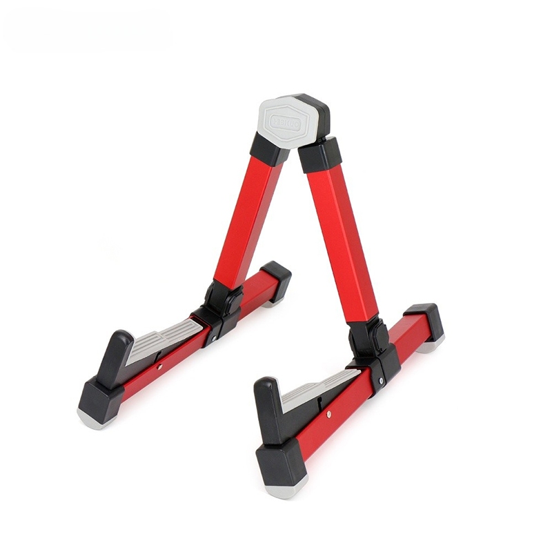 Foldable Aluminum Guitar Stand - Adjustable Floor Stand for All Types of Guitars Bass Ukulele Violin Banjo Easy to Carry