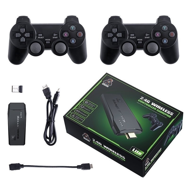 Videogame Stick 10mil 2 Controles Sem Fio Console  Portatil Jogos Retro Antigo/toppromo