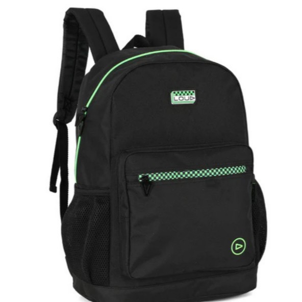 Mochila Gamer Loud Verde Luxcel Juvenil Escolar Robusta