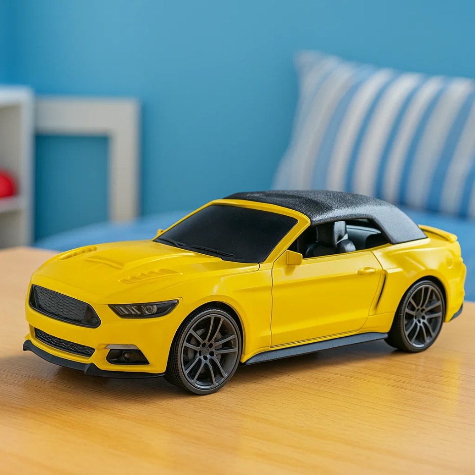Carrinho De Brinquedo Infantil Speed Car Ford Mustang Amarelo Veiculo Resistente Divertido Educativo