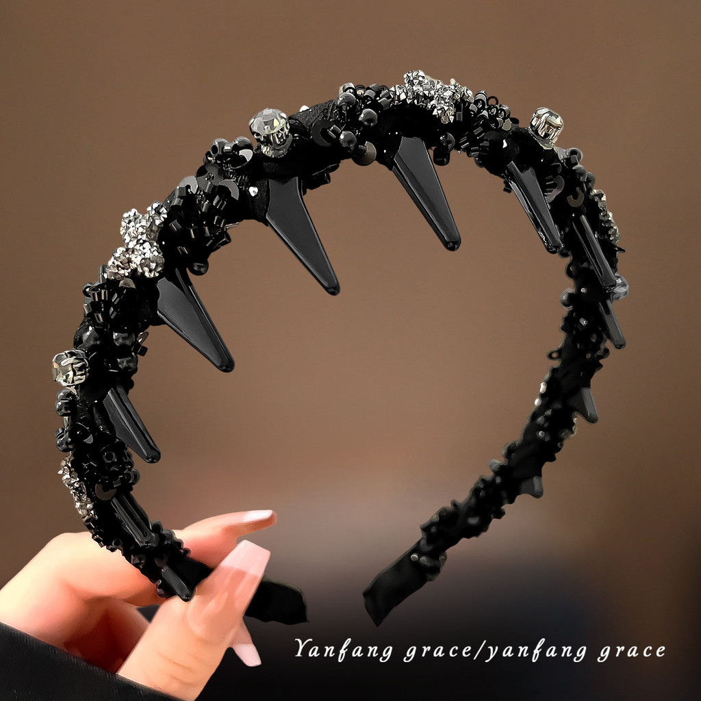 Francês dentado bandana feminino 2026 high-End moda high-Crank bandana imprensa Hairpin adulto Headwear