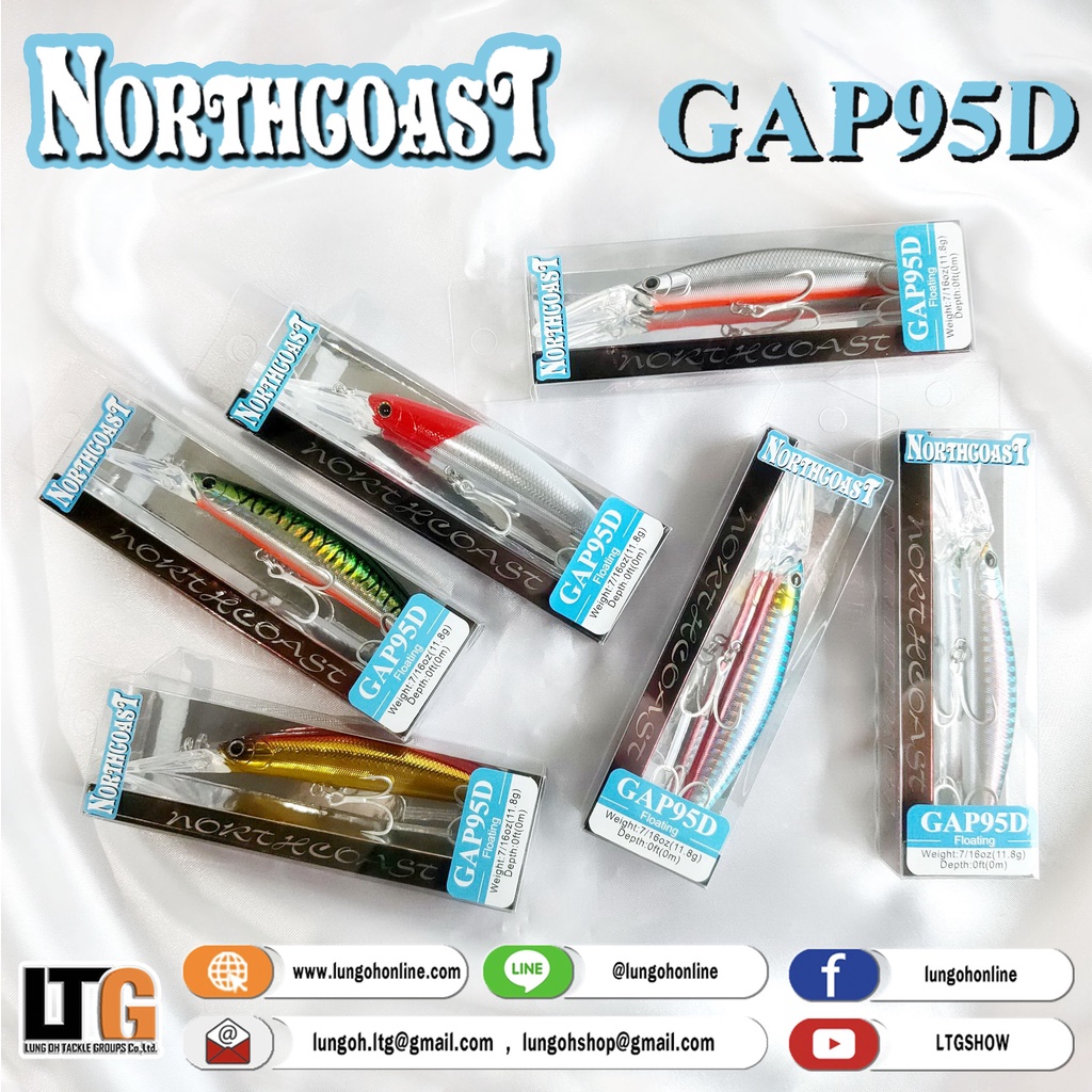 Northcoast GAP95D Isca Crank de 95mm com Barbela Longa, Flutuante, de Mergulho Raso, para Bass e Predadores
