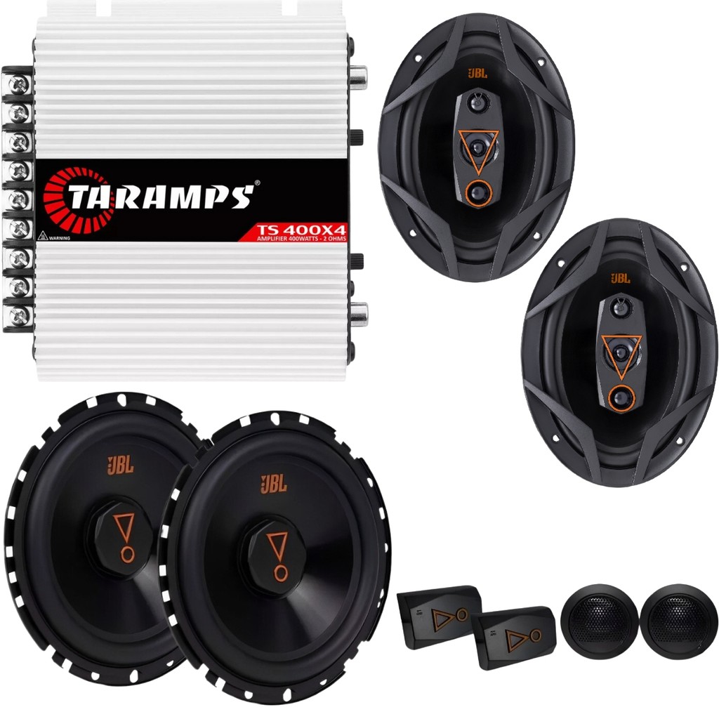 Kit 2 Vias Jbl 160w + Falante 6x9 E Módulo Amplificador Ts