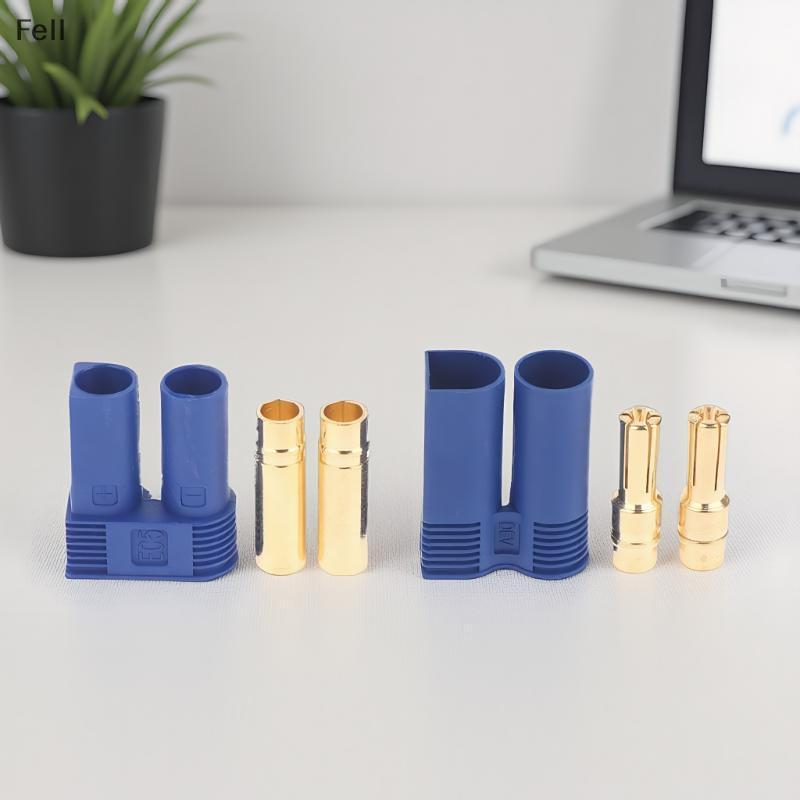 [Fel] 5/10 Pçs Macho E Fêmea Banhado A Ouro Banana Plug EC5 Conector Kit Para Circuito RC Masculino Feminino Bala Peças