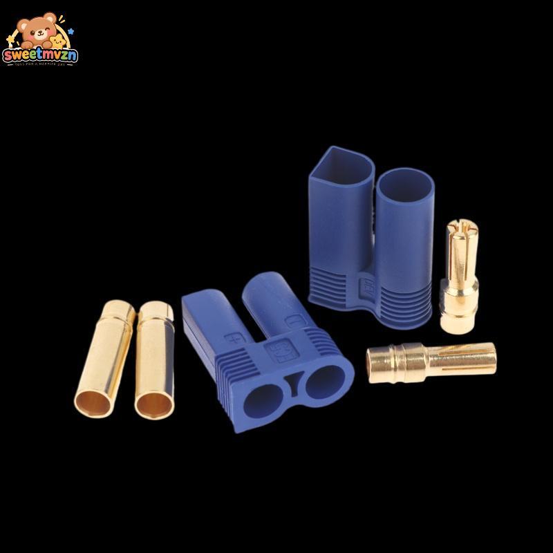 sweetmvzn 5/10 Pçs Macho E Fêmea Banhado A Ouro Banana Plug EC5 Conector Kit Para Circuito RC Masculino Feminino Bala Pe