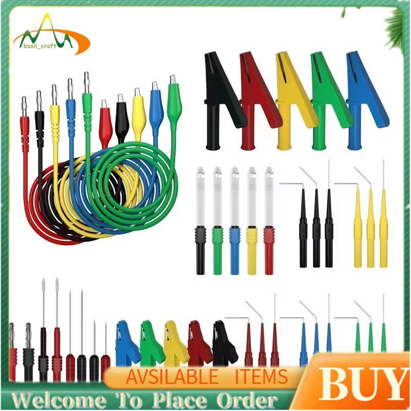 41 Pçs Kit De Chumbo Teste Multímetro 4MM Banana Plug Jacaré Clipe Fio Piercing Sondas
