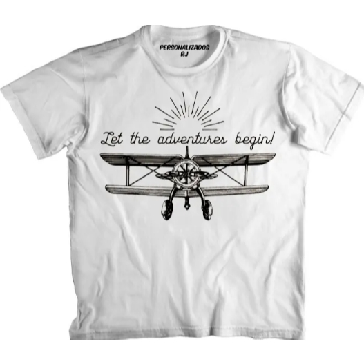 Camiseta Masculina Estampa Aviação Piloto Viagem Tecido Premium 100% Algodão