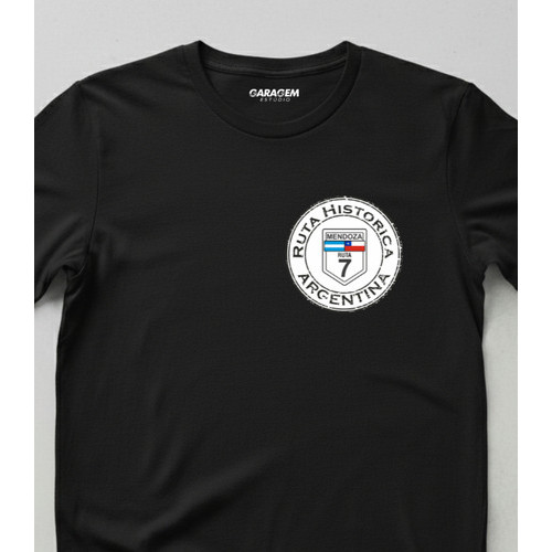 Camiseta Premium 100% Algodão Estampa Ruta 7 Argentina Moto Viagem Expedição Camisa Homem Mototerapia Motociclista