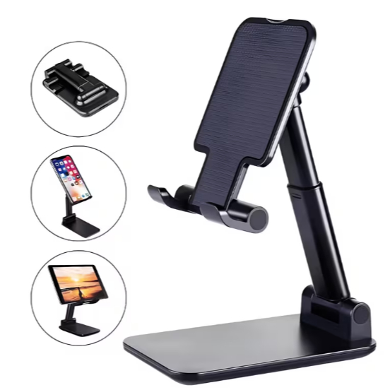Suporte Universal para Celular e Tablet – Antiderrapante, Portátil e Dobrável