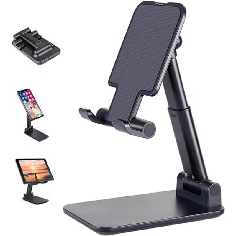 Suporte Base De Mesa Dobrável Celular Tablet Ipad Ajustável Apoio Antiderrapante
