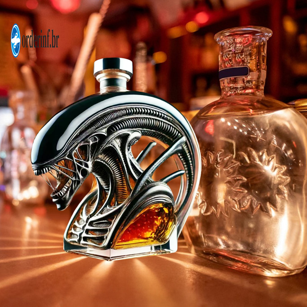 Unique Whiskey Bottle Storage Alien-shaped Glass Decanter – Multifunctional Wine Beer Beverage Container Perfect Gift