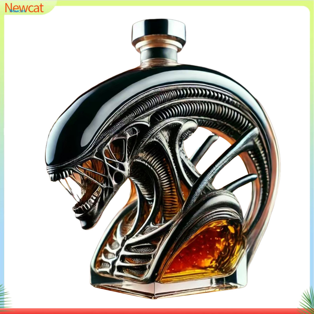 Chic Reusable Wine Bottle Whiskey Storage Unique Alien-shaped Glass Decanter – Multifunctional Beer Beverage Container