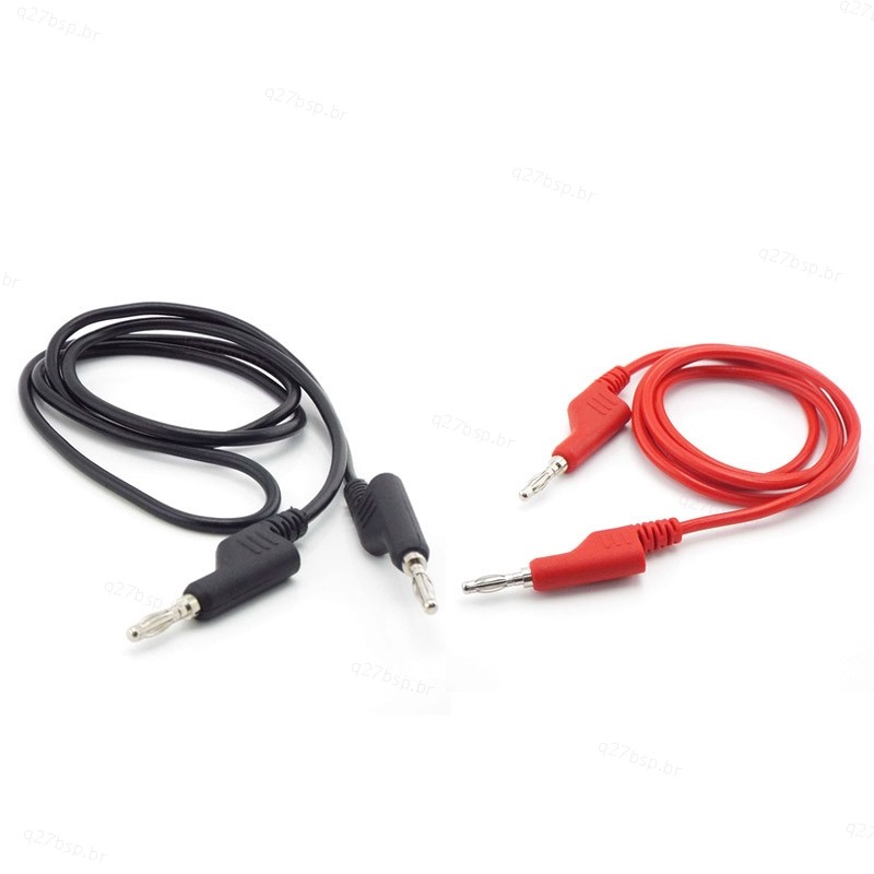 10A Dupla Ponta 4mm Banana Para Plug Cabo De Teste Duplo Elétrico Multímetro BR27B2