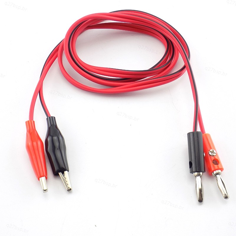Clipe Jacaré Para AV 4mm Banana Plug Conectores De Cabo De Teste De Braçadeira Elétrica BR27B