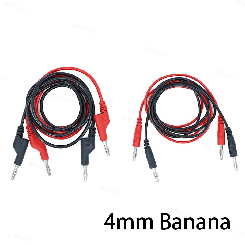 0.5m 1m Duplo 4mm Banana Plug Empilhável Multímetro Teste Leva Cabo Elétrico Vermelho/Preto 1000V 10A 15A BR27B