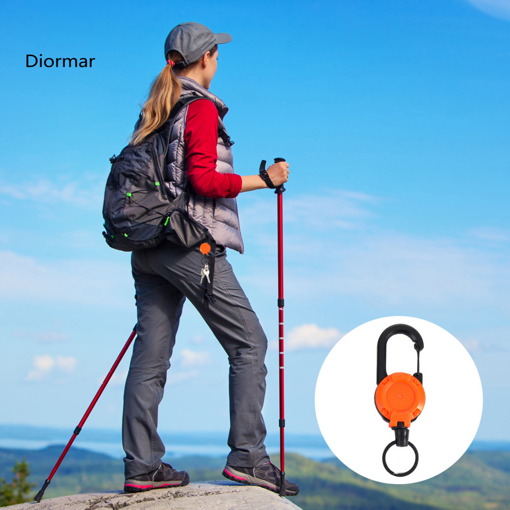 Key Hanging Buckle Outdoor Retractable Portable Keychain Carabiner Badge Holder – Strong Load-bearing Compact Lightwei