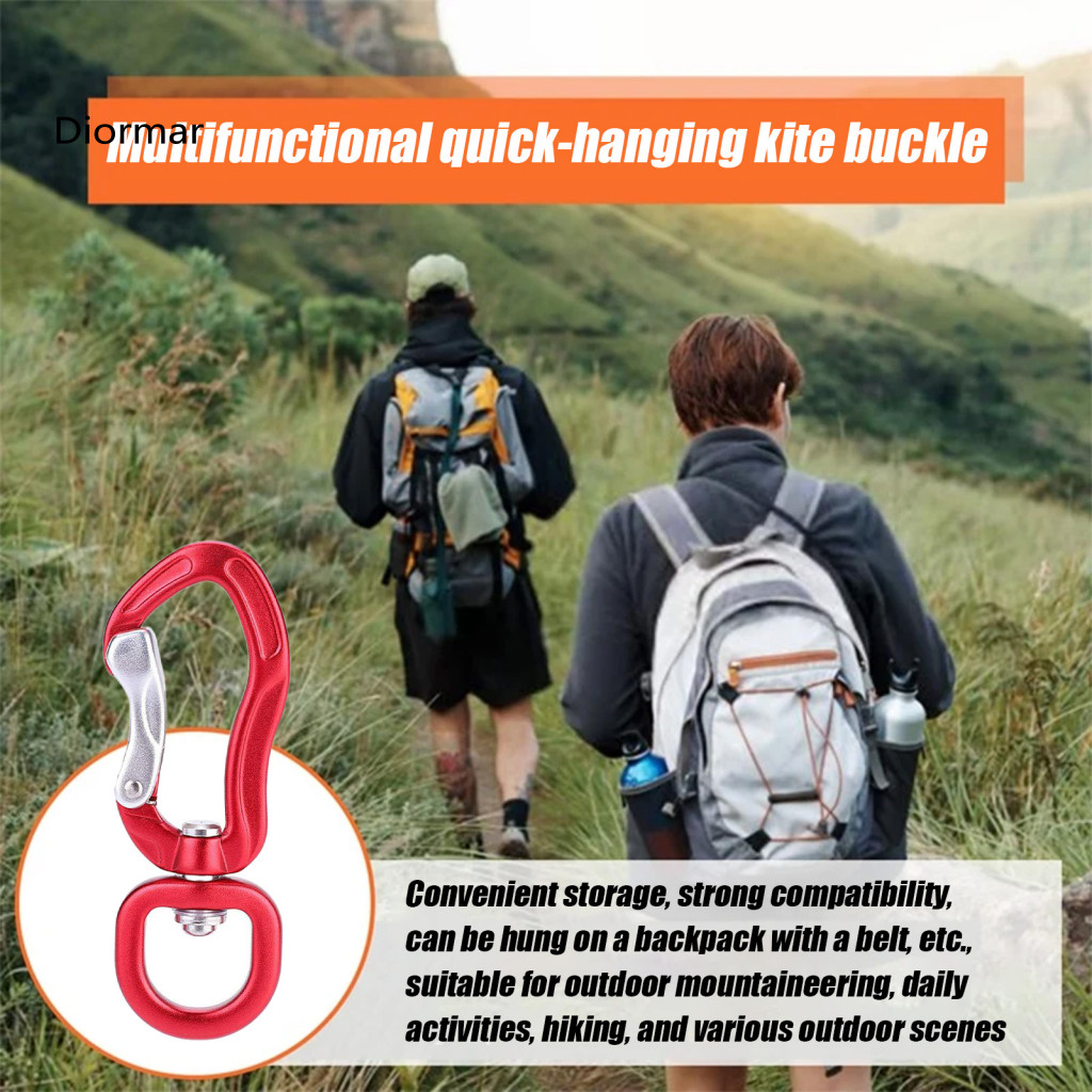 Carabiner Buckle High-quality Aluminum Hanging 360° Swivel Rotating Clip Self Auto Locking Strong Load-bearing Alloy fo