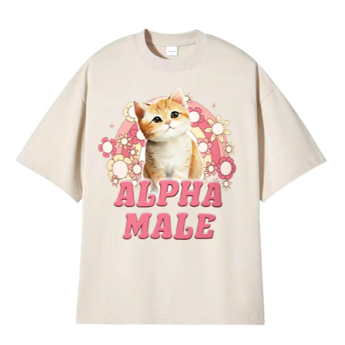 Camiseta Camisa Blusa Unissex Algodão Alpha Male Gato Lançamento FoFo
