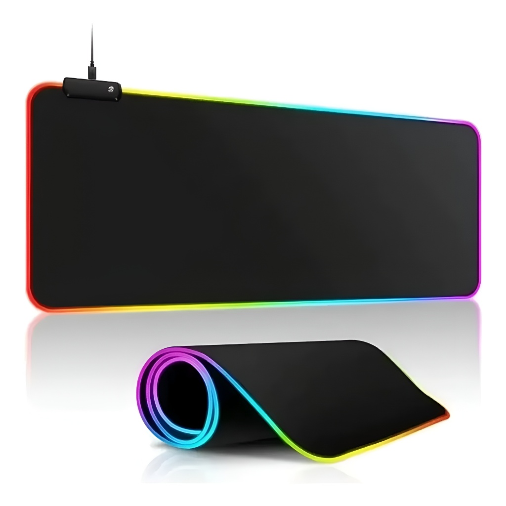 Mouse Pad Gamer Grande Speed Borda Led 13 Cores RGB Impermeável 300mm X 800mm