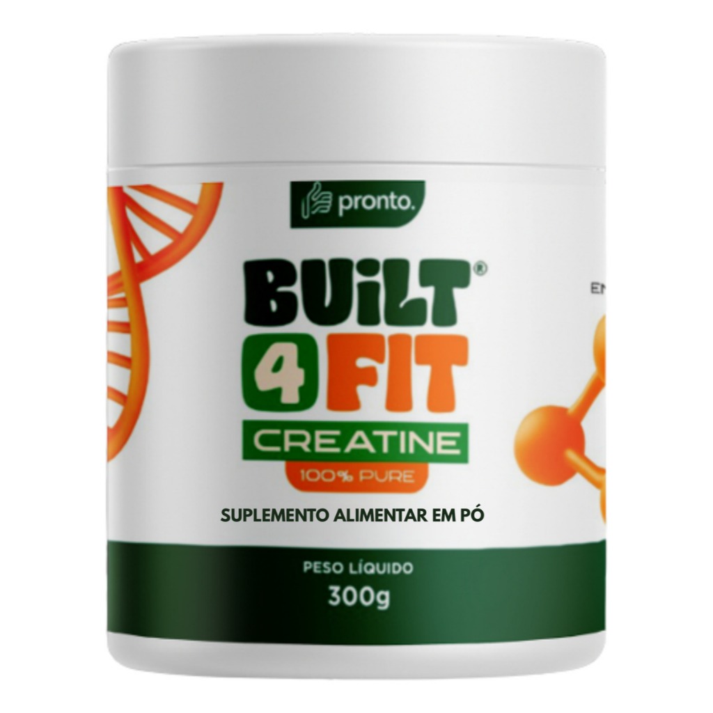 Creatina Monohidratada Built 4 Fit 100% Pura Testada Comprovada 300g