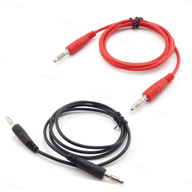 Chumbo De Teste De Extremidade Dupla 4mm Plugue Banana Para Cabo De Fio Multímetro BR27B2
