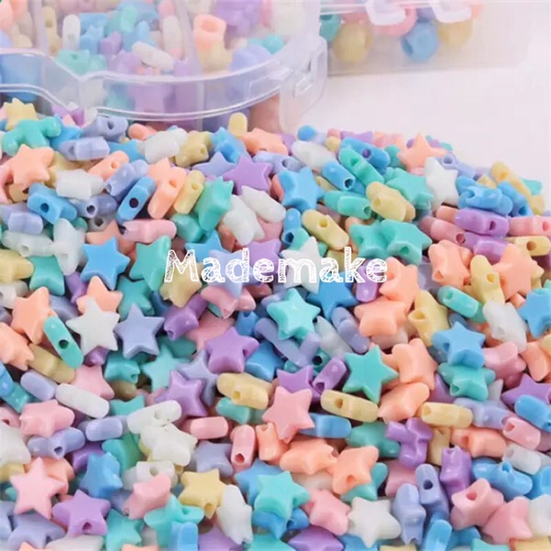 150 Miçangas de Estrela Estrelinha Coloridas Diy Candy Color Infantil