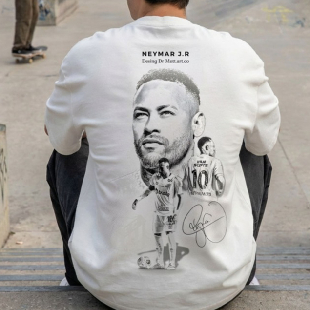 Camisa Neymar Futebol Camiseta Oversized Confortavel