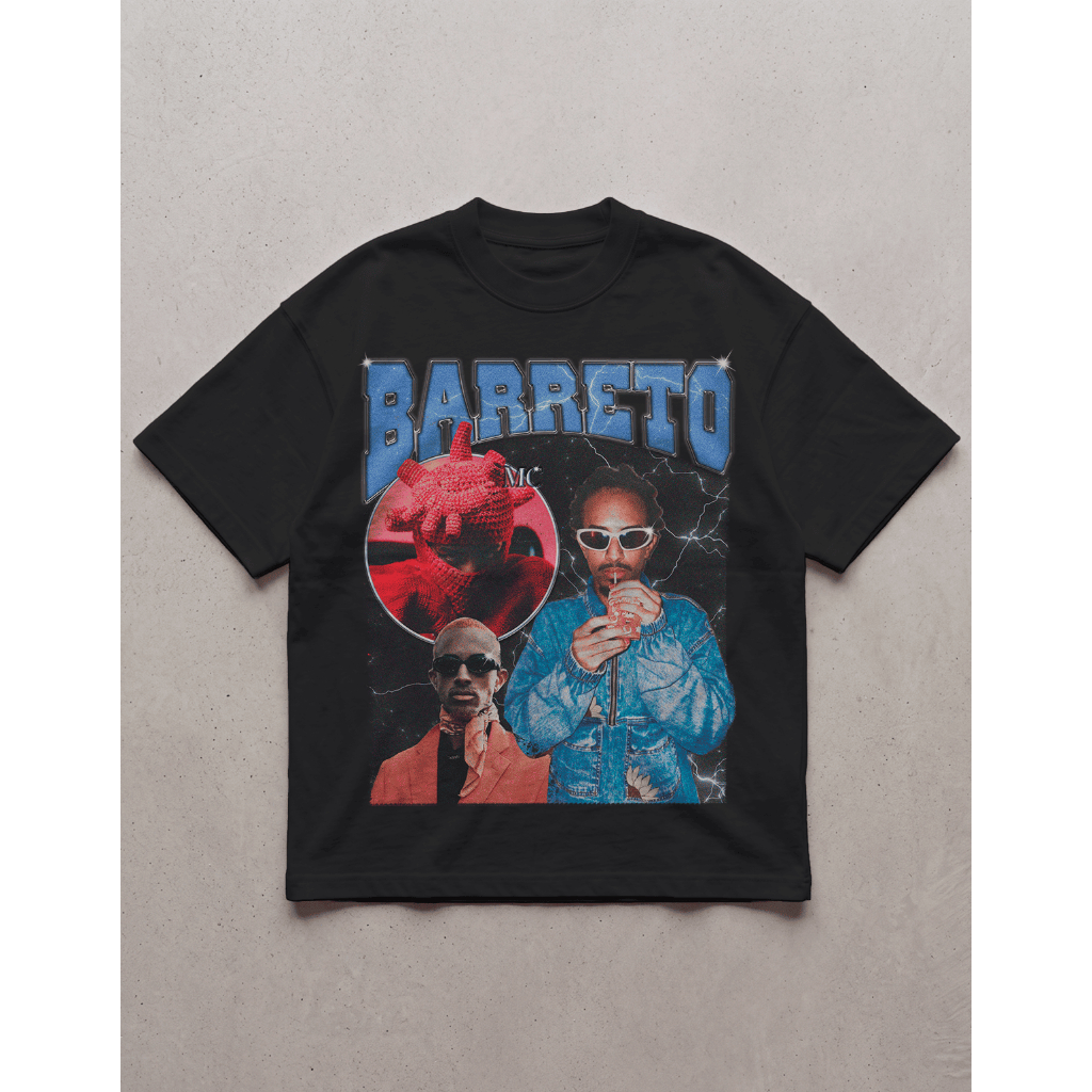 Camiseta Over Barreto Mc P Sair Unissex Streetwear Confortavel 100% Algodão