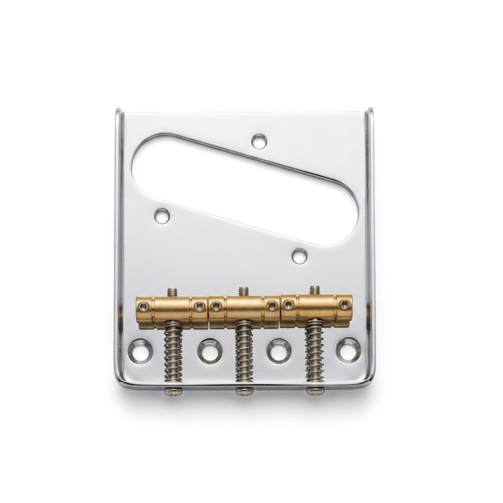 Ponte Vintage Ashtray Com Saddle de Latão Thida Cromada Para Guitarra Telecaster
