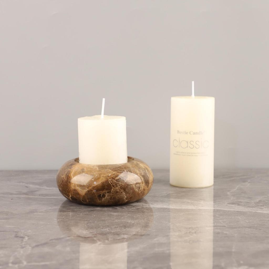 QMSG Modern minimalist creative round marble ashtray for bedroom, living room, study, office, coffee table, home decor