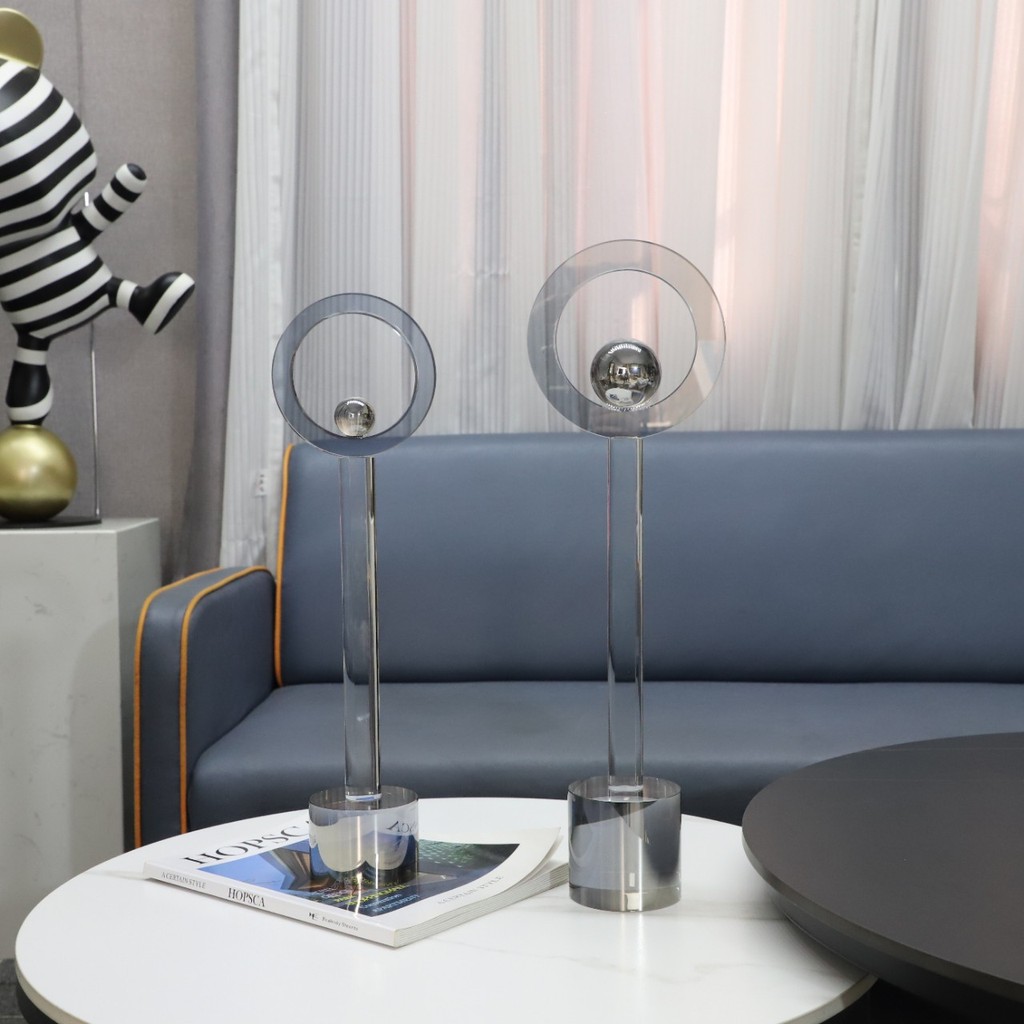 NW8K Modern minimalist ashtray, geometric crystal ornament, suitable for living rooms, bedrooms, hallways, model rooms,