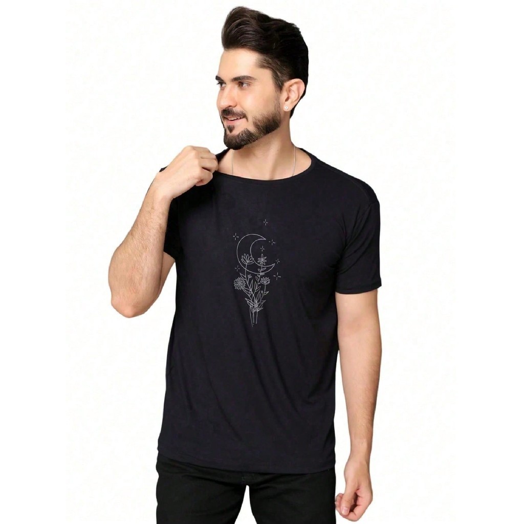 camiseta masculina nova marca de seda de amoreira de grau superior 2023 em torno do pescoço t camisas para homens verão manga curta moda casual roupas