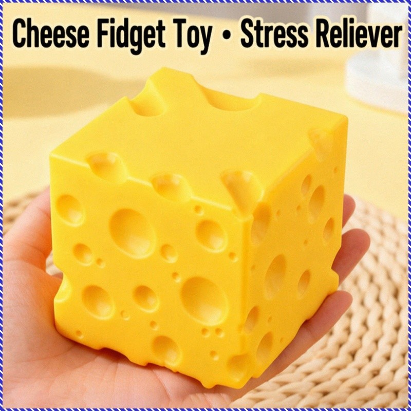 [Unique Sensory Toy] [Creative Cheese Toy] Anti-Stress Cheese/Sensory Toy/Perfect Gift for Relaxation