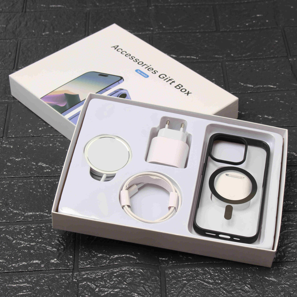 5 em 1 iPhone Kit/Indução Carregador/Carregamento de Dados Cabo/i9s Bluetooth Headphones/iphone Carregador/Phone Case protetora para 15 Pro Max 14 13 12 11 xr