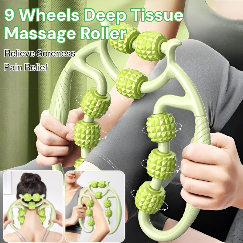 【Adjustable Resistance For Fast Results】 Thigh Muscle Trainer With 9 Ring Wheels Thigh Exerciser /