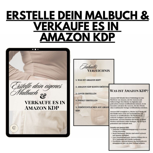 Malbücher einfach erstellen und verkaufen auf Amazon KDP