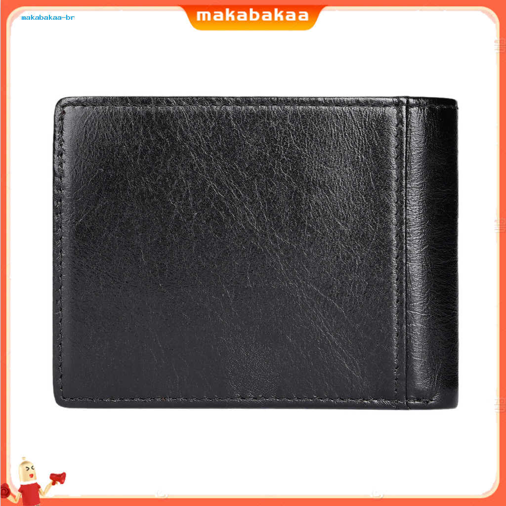 Men's Vintage Faux Leather Bi-fold Wallet Large Capacity Minimalist Credit Card Holder Front Pocket Short Casual Busines